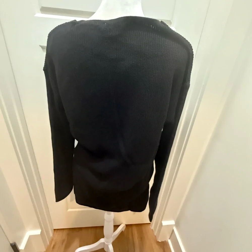 NWT. Koton. Black Vneck Sweater. Size Medium.